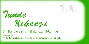 tunde mikeczi business card